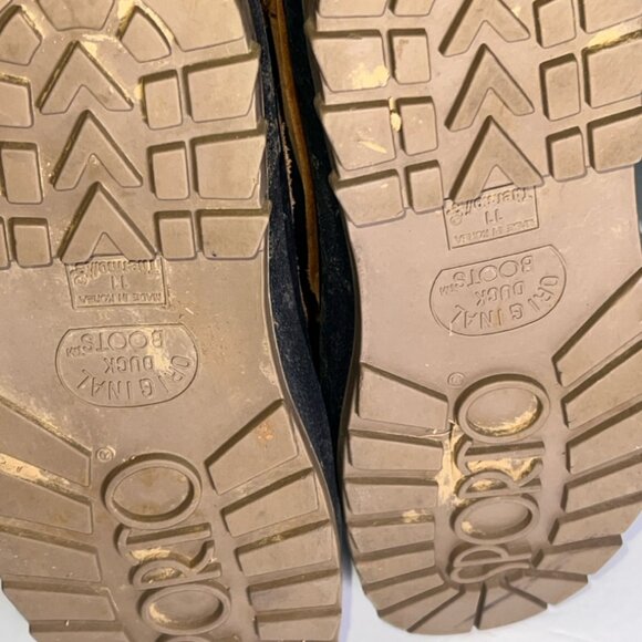 Women's Original Sporto Navy/ Leather Thermolite Insulated Duck Boots Sz 11 GS5 - Picture 8 of 8